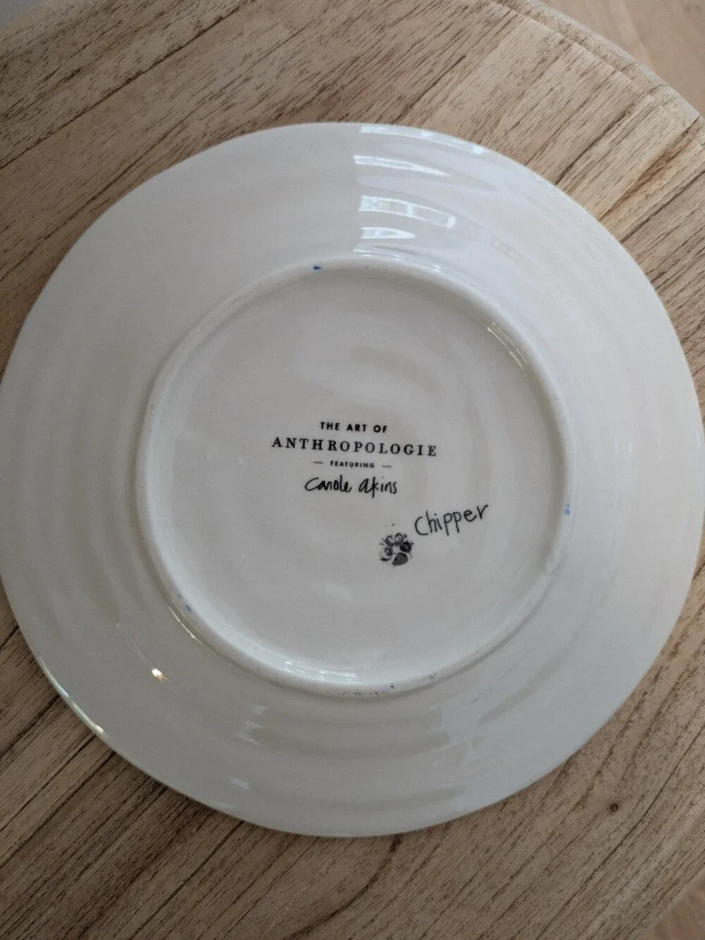 Anthropologie Never Used Dog Face Ceramic Plate